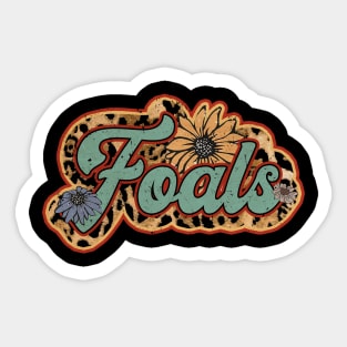 Vintage Foals Proud Name Personalized Birthday Retro Sticker